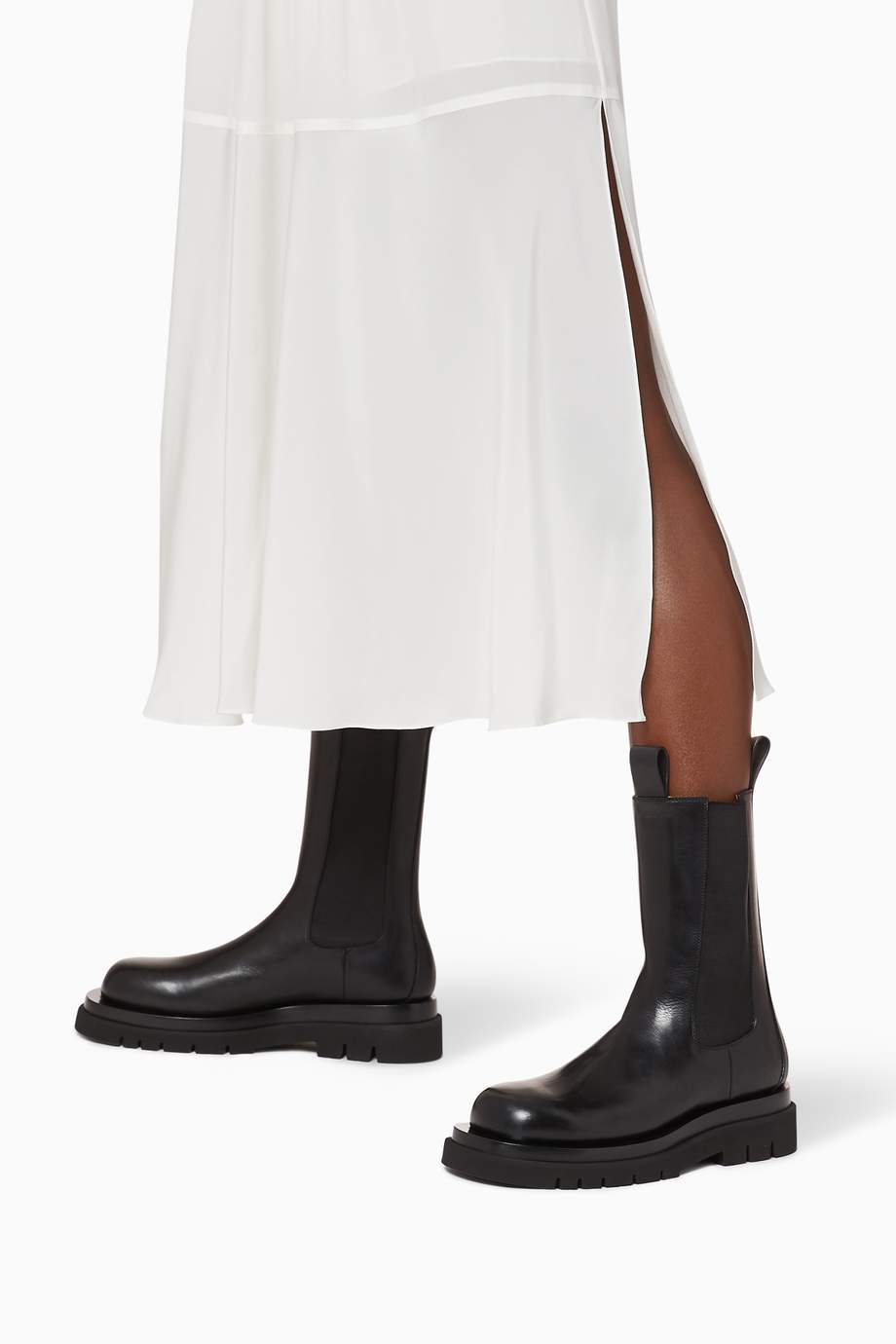 bv lug leather ankle boots