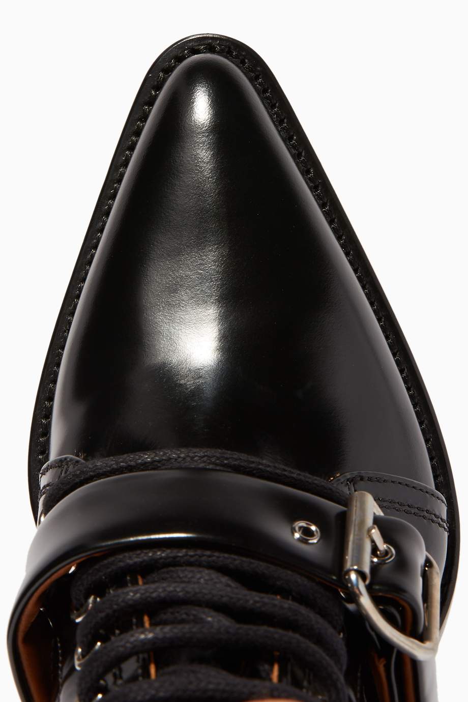 Shop Chloé Black Black Riley CutOut Patent Boots for