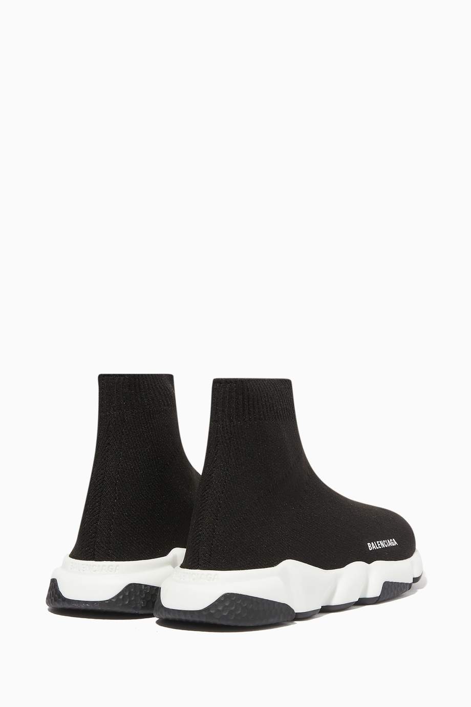 Shop Balenciaga Black Speed Knit PullOn Sneakers for Kids