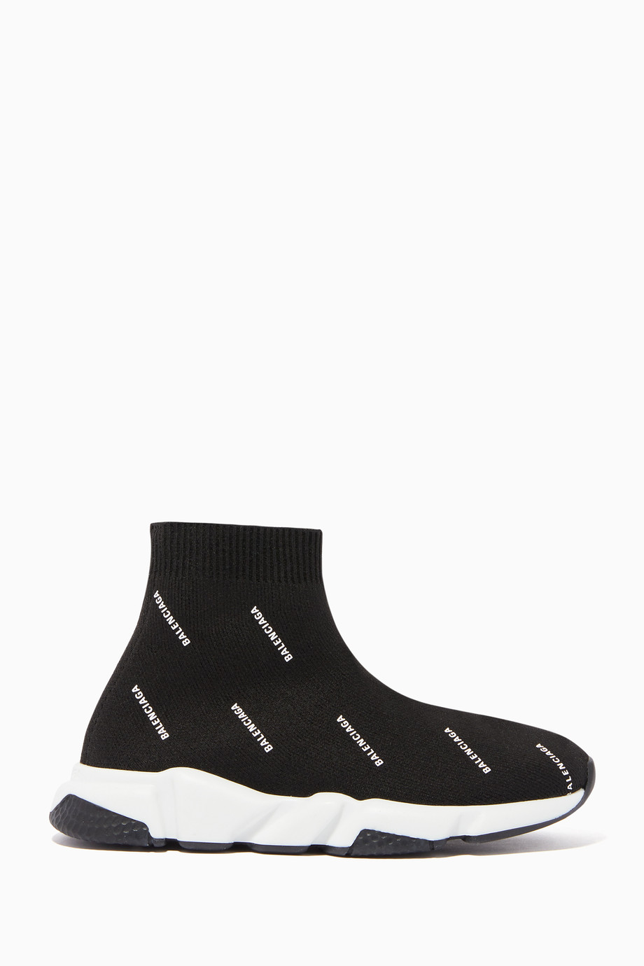 Shop Balenciaga Black Speed Knit Sneakers for Kids