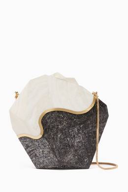 Shop Nathalie Trad Black Black White Harvey Clutch For Women Ounass Oman