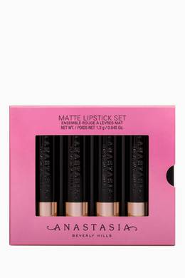 تسوق مجموعة أحمر الشفاه غير اللامع بدرجات الوردي والتوتي Anastasia Beverly Hills ملون للنساء ا ناس عمان