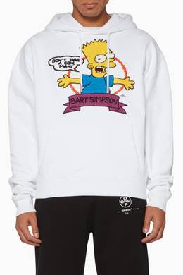 Bart simpson white hoodie Clearance