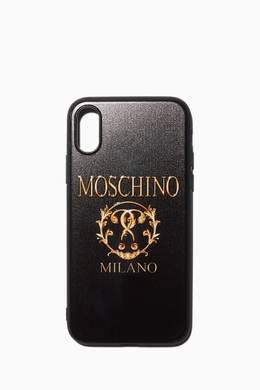 Shop Moschino Black Double Question Mark Iphone Xs Cover For Women Ounass Bahrain
