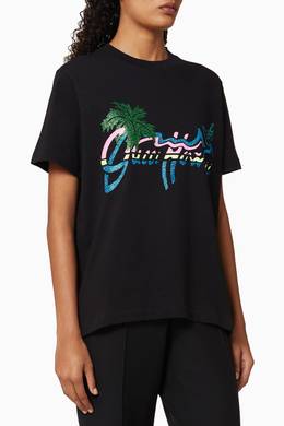 Shop Gucci Black "Gucci Hawaii" Print for Women | Ounass Kuwait