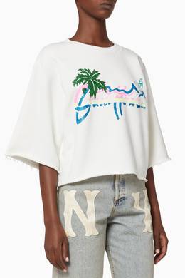 Shop Gucci "Gucci Cropped Sweatshirt for Women | Ounass Oman