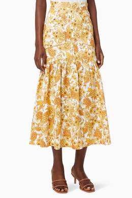 Fit and flare midi skirt clearance