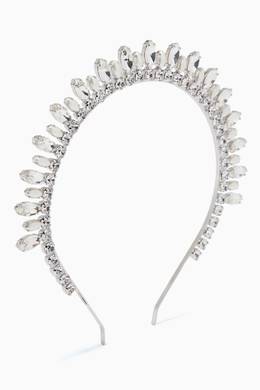 Silver Crystal and Pearl Embellished Headband