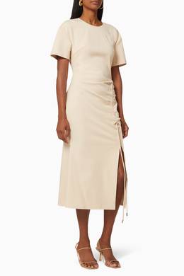 Shop Elliatt Neutral Balneare Midi Dress For Women Ounass Uae