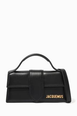 Shop Jacquemus Black Le Bambino Mini Tote Bag in Smooth Leather 