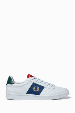 Shop Perry White B721 Side Panel Tennis in Leather for Men | Ounass Oman