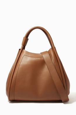 Shop Max Mara Brown Marine M Tote Bag in Leather for Women 