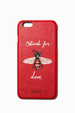 Shop Gucci Multicolour Red Blind For Love Iphone 6 Plus Case For