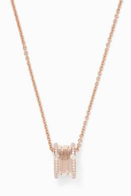 Shop Bvlgari Rose Gold Rose Gold B Zero1 Pendant With Pave Diamonds Necklace For Women Ounass Uae
