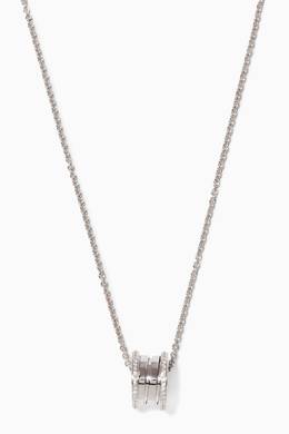 Shop Bvlgari Silver White Gold B Zero1 Pendant With Pave Diamonds Necklace For Women Ounass Uae