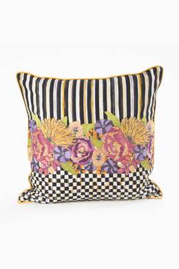 Shop Mackenzie Childs Multicolour Shakespeare Garden Square Pillow