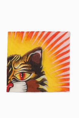 Shop Gucci Pink Pink Angry Tiger Print Scarf For Women Ounass Saudi 0 results for gucci lion wallet. ounass