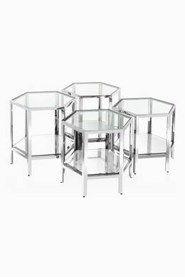 تسوق Polished Silver Aramis Coffee Table Set Of 4 Eichholtz فضي للنساء ا ناس الامارات