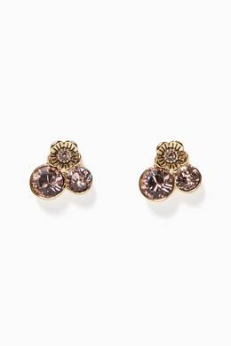 Shop Coach Red Tea Rose Cluster Earrings For Women Ounass Oman
