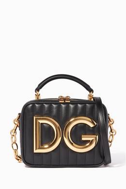 تسوق حقيبة ميني بتصميم مبطن وشعار الماركة Dolce Gabbana أسود للنساء ا ناس الكويت