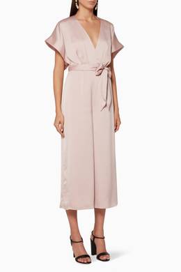 Shop Keepsake The Label Pink Champagne Infinity Mock Wrap Jumpsuit For Women Ounass Saudi