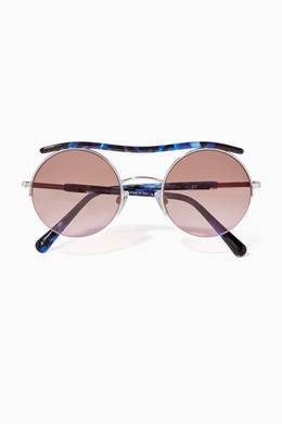 silver round sunglasses