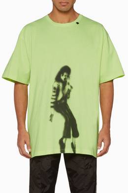Shop Off White Yellow Michael Jackson Oversized T Shirt For Men Ounass Uae