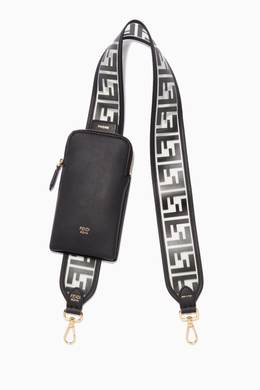 تسوق حمالة كتف بي في سي بنقشة شعار الماركة مزودة بحقيبة Fendi أسود للنساء ا ناس عمان