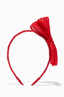 Shop David Charles Red Bow Tie Applique Hair Band For Kids Ounass