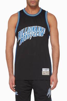 Shop Billionaire Boys Club Black Logo Basketball Vest For Men