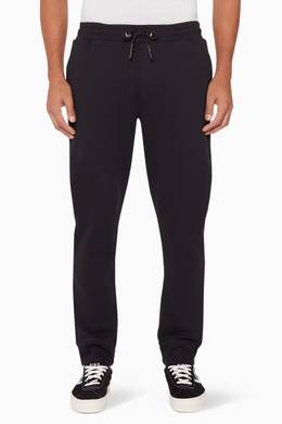 Shop Mcq Alexander Mcqueen Black Ribbed Track Pants For Men