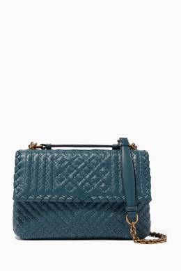 Shop Bottega Veneta Blue Intrecciato Nappa Baby Olimpia