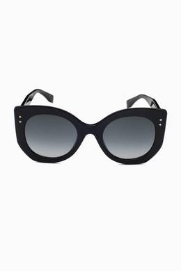 تسوق نظارة شمسية بيكابو بإطار كامل وتصميم عين القطة Fendi أسود للنساء ا ناس الامارات