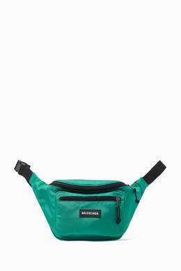 Shop Balenciaga Green Explorer Nylon Belt Bag For Men Ounass Saudi