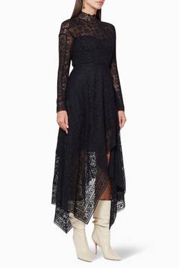 Shop Jonathan Simkhai Black Embroidered Handkerchief Lace Dress For Women Ounass Oman Nwt jonathan simkhai bronze rose gold lace mixed trim high low midi dress 10 ustop rated seller. embroidered handkerchief lace dress