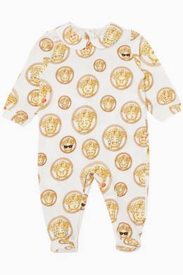 Shop Versace White Emoji Medusa Print Babygrow For Kids Ounass Uae Emoji to use on facebook, twitter, instagram, vk, skype, ios (apple iphone), android (samsung) and more! shop versace white emoji medusa print