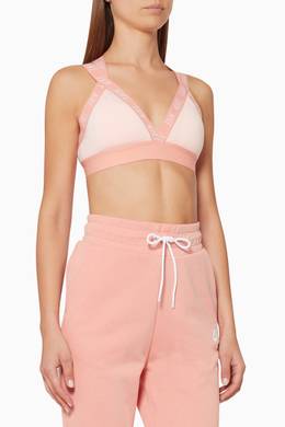 Shop Nike Pink Indy Logo Print Sports Bra For Women Ounass Oman