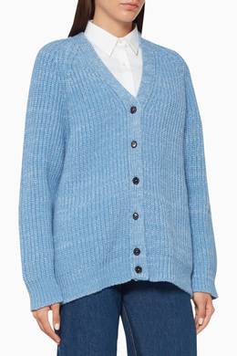 blue knitting wool