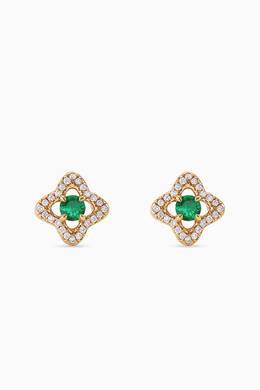 Shop David Yurman Yellow Venetian Quatrefoil Emeralds Diamonds Earrings For Women Ounass Saudi