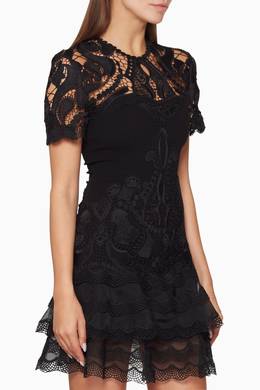 Shop Jonathan Simkhai Black Crepe Lace Applique Mini Dress For Women Ounass Saudi Nwt jonathan simkhai bronze rose gold lace mixed trim high low midi dress 10 ustop rated seller. ounass saudi
