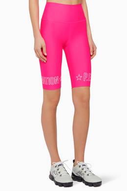 Shop P E Na Pink Swish Logo Print Shorts For Women Ounass Oman