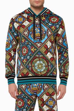 Shop Dolce Gabbana Multicolour Stained Glass Print Hoodie For Men Ounass Uae