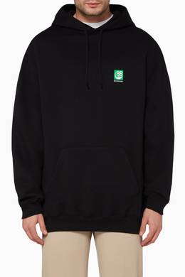 Shop Balenciaga Black Bb Eco Logo Hoodie For Men Ounass Uae