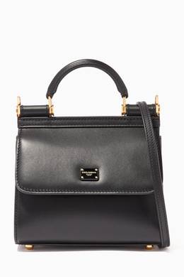 تسوق Mini Sicily 58 Calfskin Bag Dolce Gabbana أسود للنساء ا ناس عمان