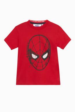 Shop Fabric Flavours Red Spiderman Print Cotton T Shirt For Kids Ounass Uae