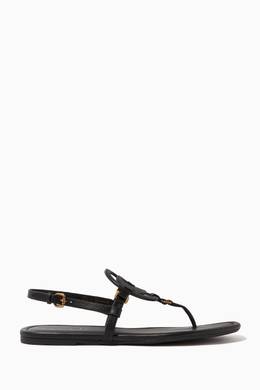 Shop Coach Black Jeri Leather Sandals For Women Ounass Oman
