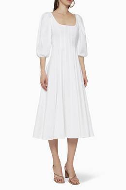 Shop Staud White Wells Poplin Dress For Women Ounass Saudi