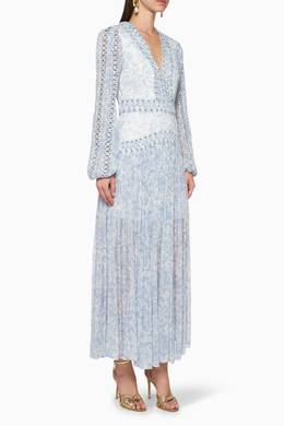 Shop Thurley Blue Portugal Studded Maxi Dress For Women Ounass Uae