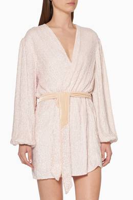 Shop Retrofete Pink Gabrielle Sequin Robe Dress For Women Ounass Uae