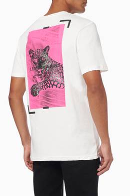 Shop Les Benjamins White Jaguar Graphic Cotton T Shirt For Men Ounass Kuwait